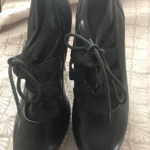 Madden Girl Black Lace Up Heels